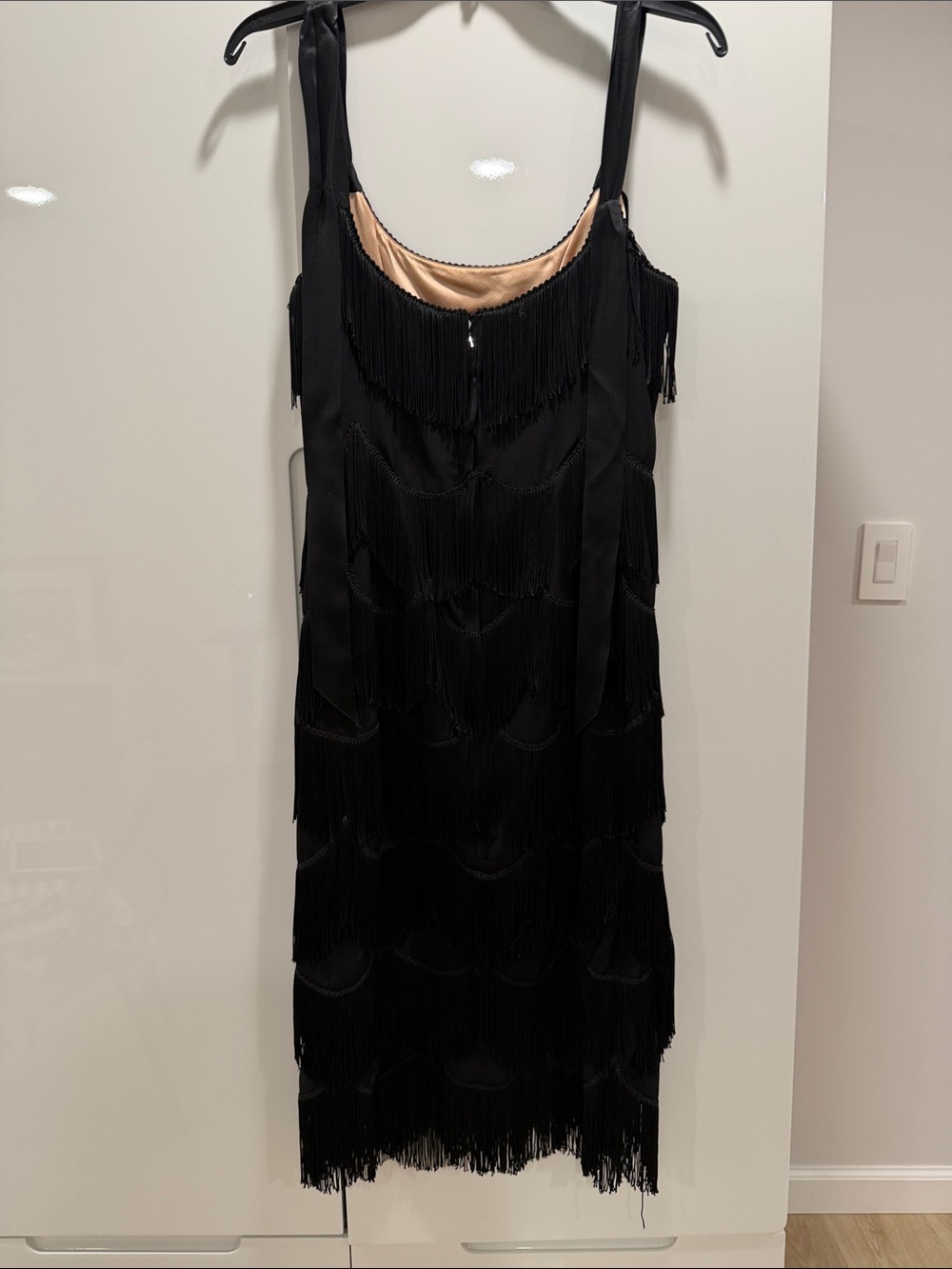 Marc Jacob’s Black Fringe midi Sheath Dress - sz 8 - Picture 5 of 12